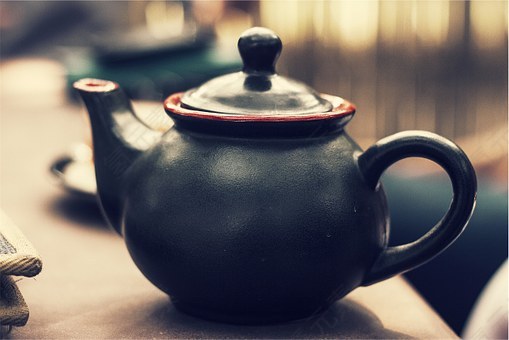 茶壶,茶,陶瓷,瓷器,饮料,锅,黑,厨具,中国,陶器,餐具,喝,厨房,