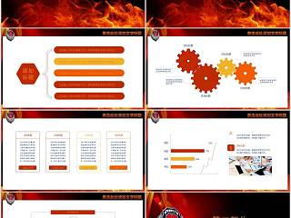 消防队工作汇报PPT消防安全PPT