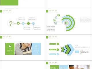 绿色清新读书分享会教师述职汇报PPT模板