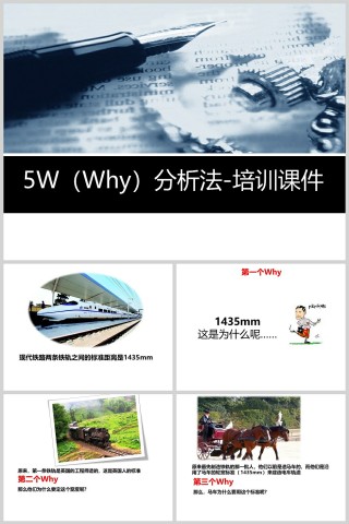 适合职场培训分享的课件【5W（Why）分析法】