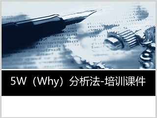 适合职场培训分享的课件【5W（Why）分析法】