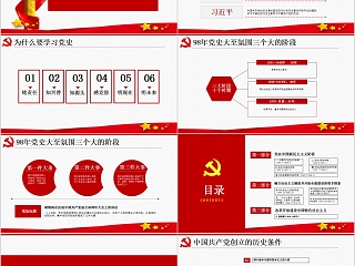 光辉的历程伟大的成就详细解读中国共产党党史PPT