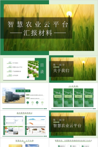 智慧農業雲平台彙報材料PPT