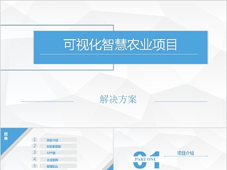 可视化智慧农业项目解决方案PPT模板