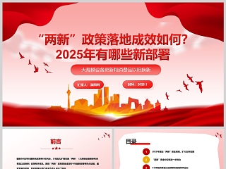 两新政策落地成效和2025年最新部署PPT简洁风扩大内需PPT课件