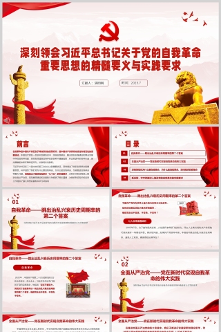 深刻领会习近平总书记关于党的自我革命重要思想的精髓要义与实践要求党课学习ppt