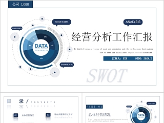 简约经营分析工作汇报PPT