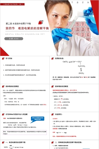 《难溶电解质的溶解平衡》人教版高中化学上册PPT课件