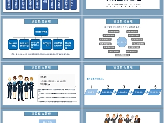 简约商务项目管理十大知识领域PPT模板