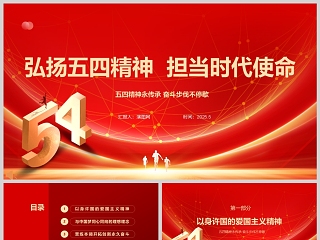 弘扬五四精神 担当时代使命教育课件ppt