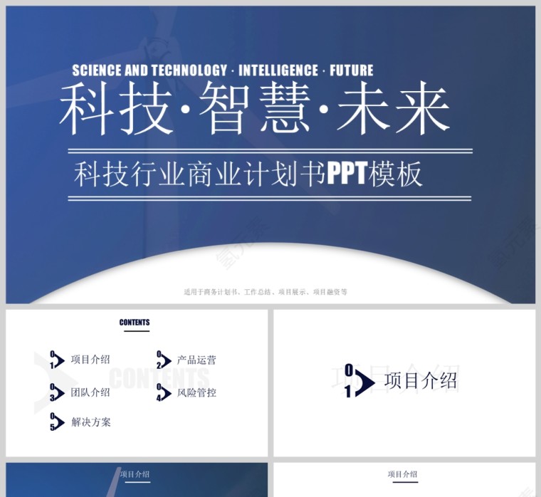 现代科技行业商业计划书PPT第1张