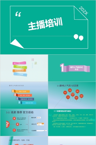 简约清新主播培训PPT模板