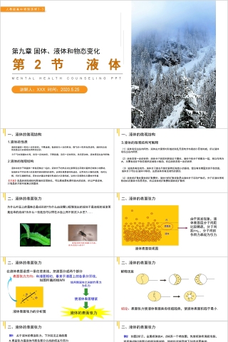 《固体、液体和物态变化液体 》人教版高中物理选修3-3PPT课件