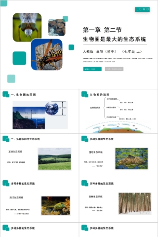 《生物圈是最大的生态系统》人教版七年级生物PPT课件