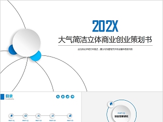 大气简洁立体商业创业策划书