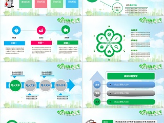 绿色小清新国际护士节PPT模板