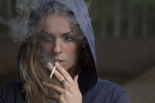 女子,吸烟,香烟,烟草,女孩,脸,肖像,烟,习惯,吸毒者,有毒,不健康
